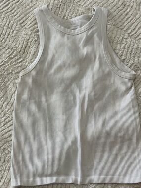 No Boundaries Cream Ribbed Tank Top